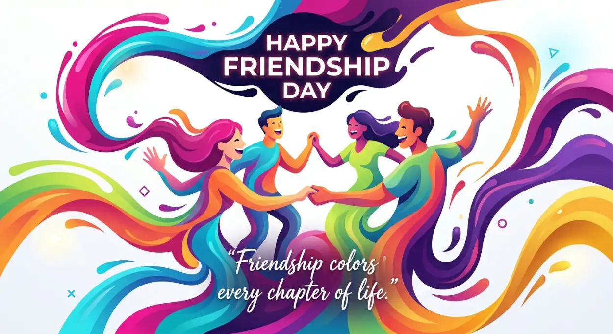 Free Download Friendship Day 2026 Neon Design - High Quality Happy Friendship Day 2026 Image