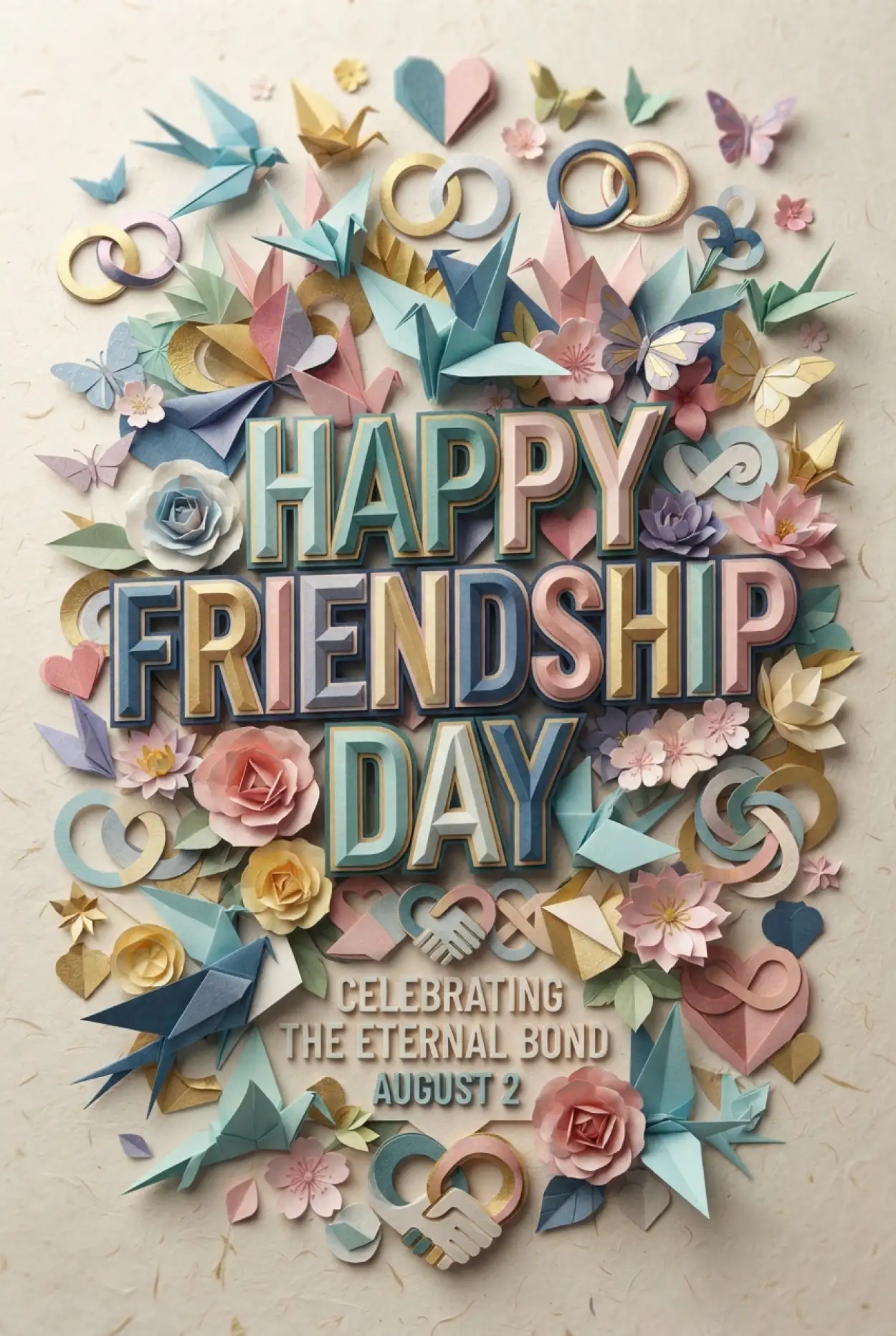 Free Download Friendship Day 2026 Stylish Lettering - High Quality Happy Friendship Day 2026 Image