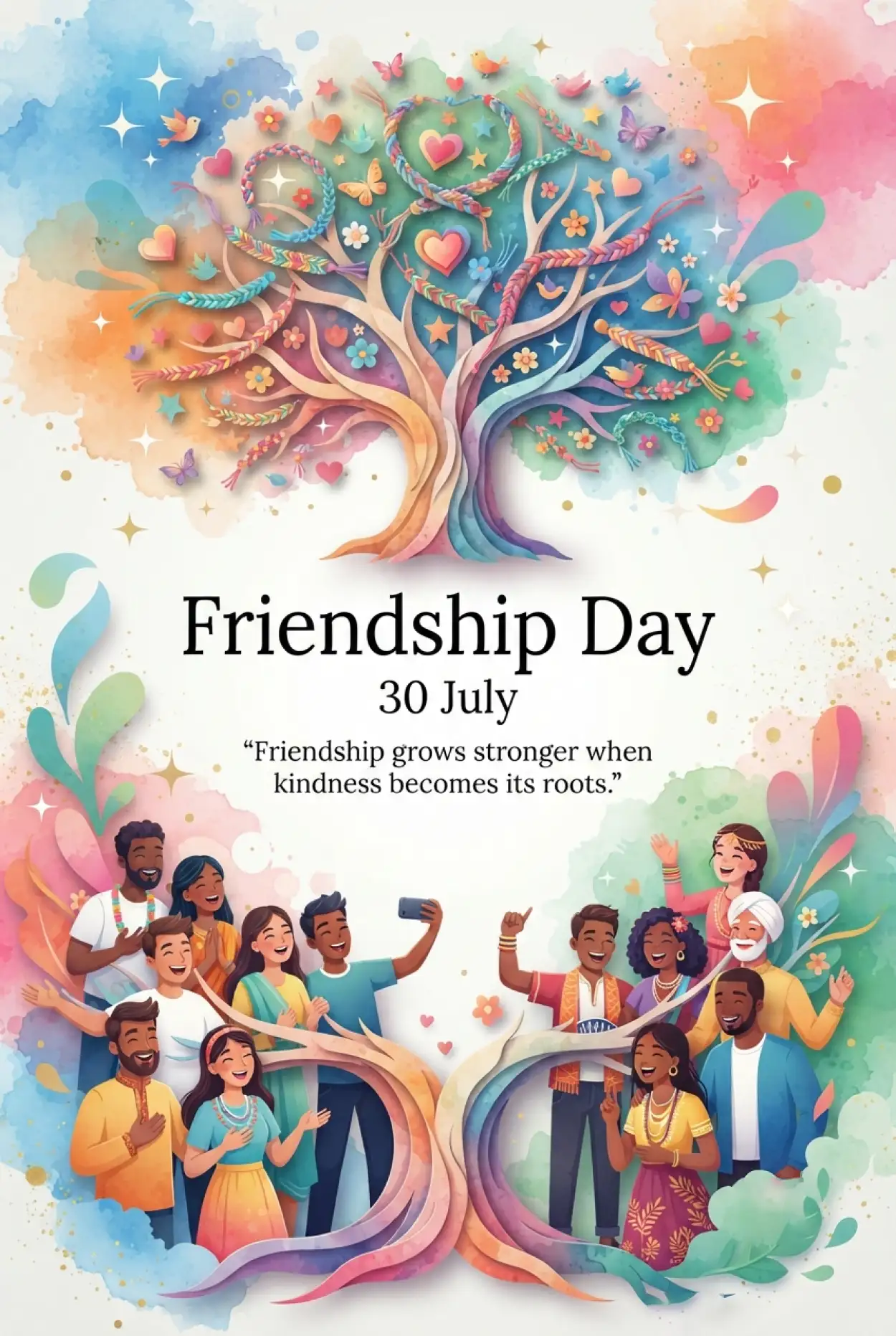 Free Download Friendship Day Classroom Activity Poster - High Quality International Friendship Day Image