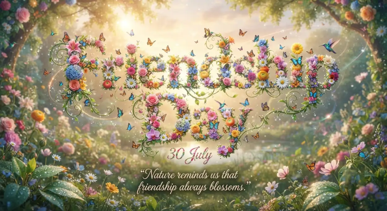 Free Download Friendship Day Floral Frame Design - High Quality International Friendship Day Image