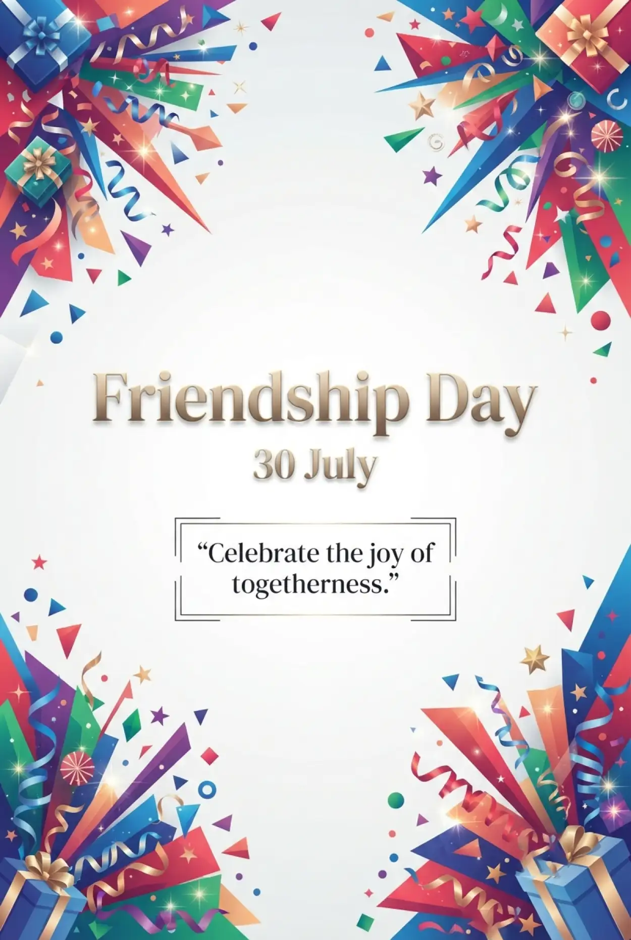Free Download Friendship Day Greeting Template - High Quality International Friendship Day Image