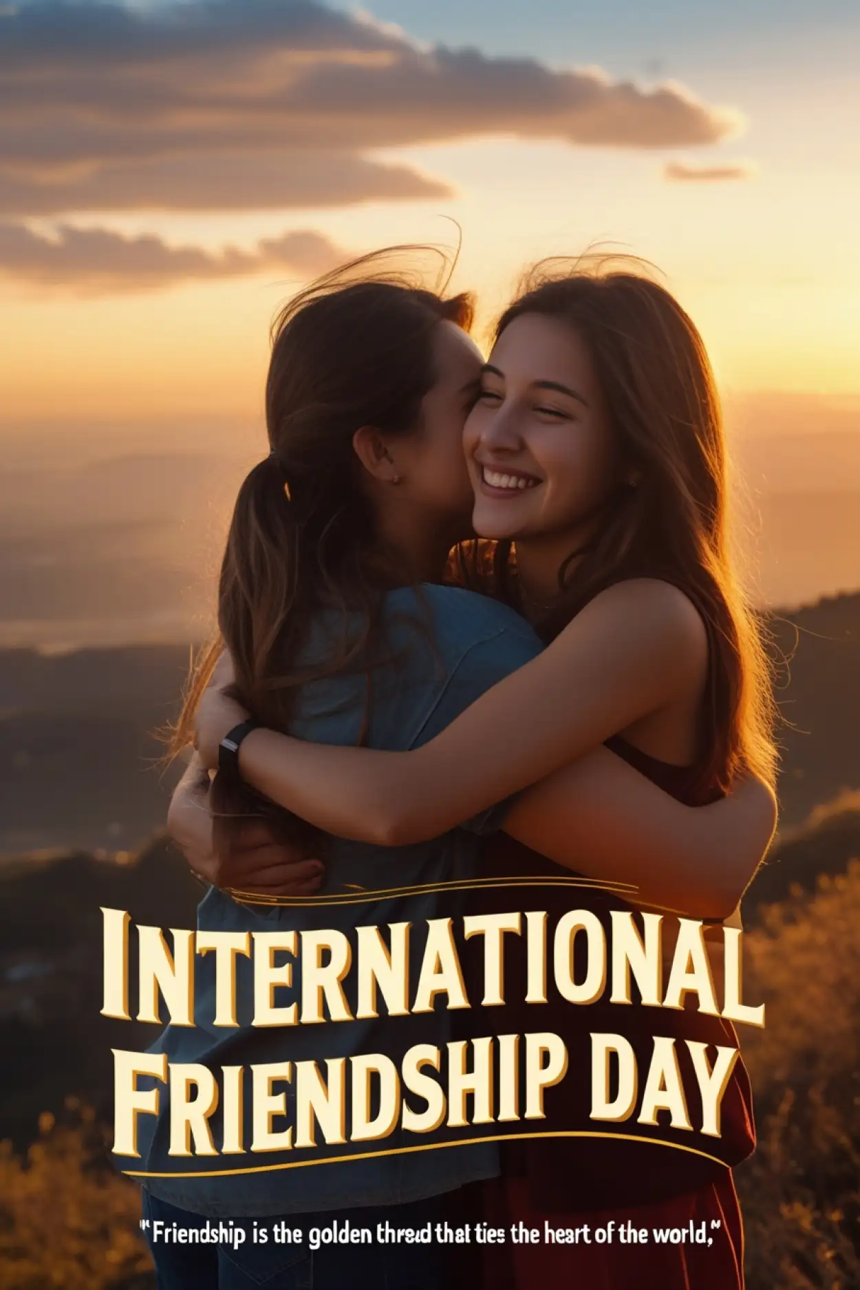 Free Download Friendship Day Typography Design Image - High Quality International Friendship Day Background