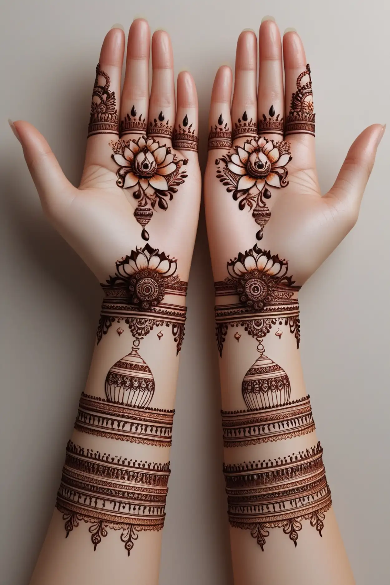 front hand mehndi design for sawan