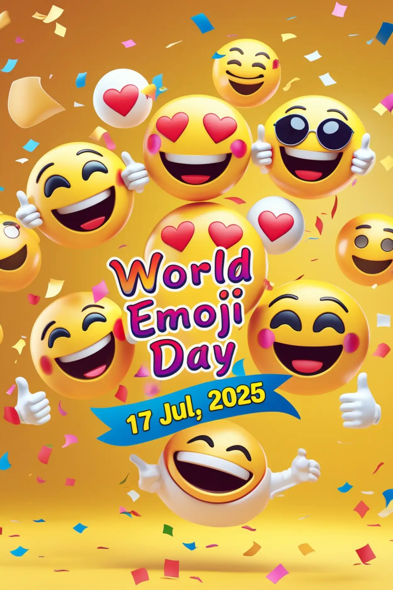 Free Download Funny Emoji Day Pictures With Text - High Quality World Emoji Day Background