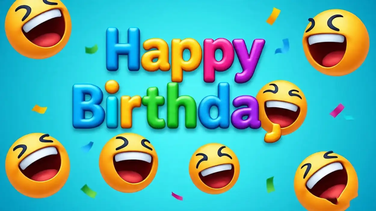 funny happy birthday wishes with emojis