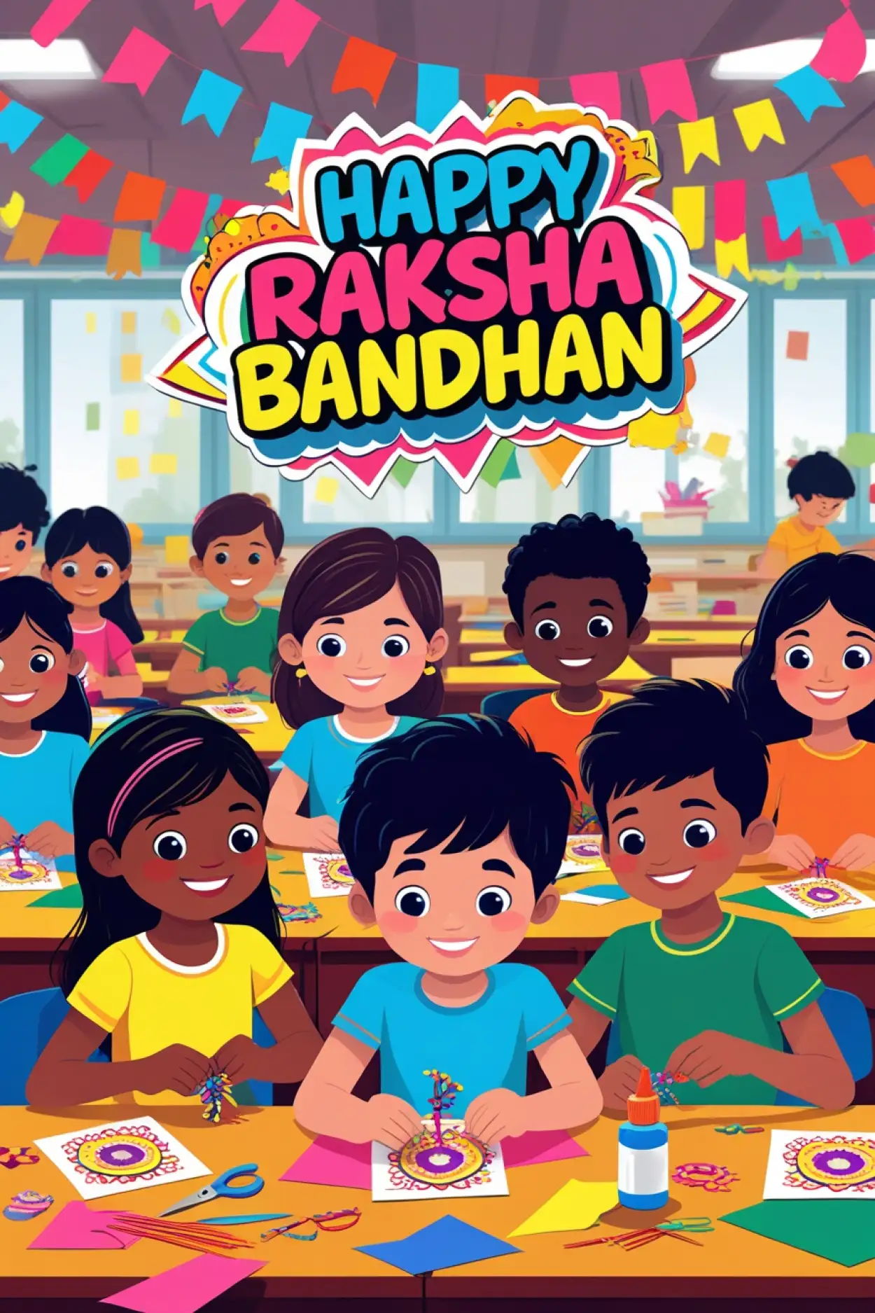 Free Download Funny Rakhi Quotes For Little Siblings - High Quality Happy Raksha Bandhan Wishes For Children Background