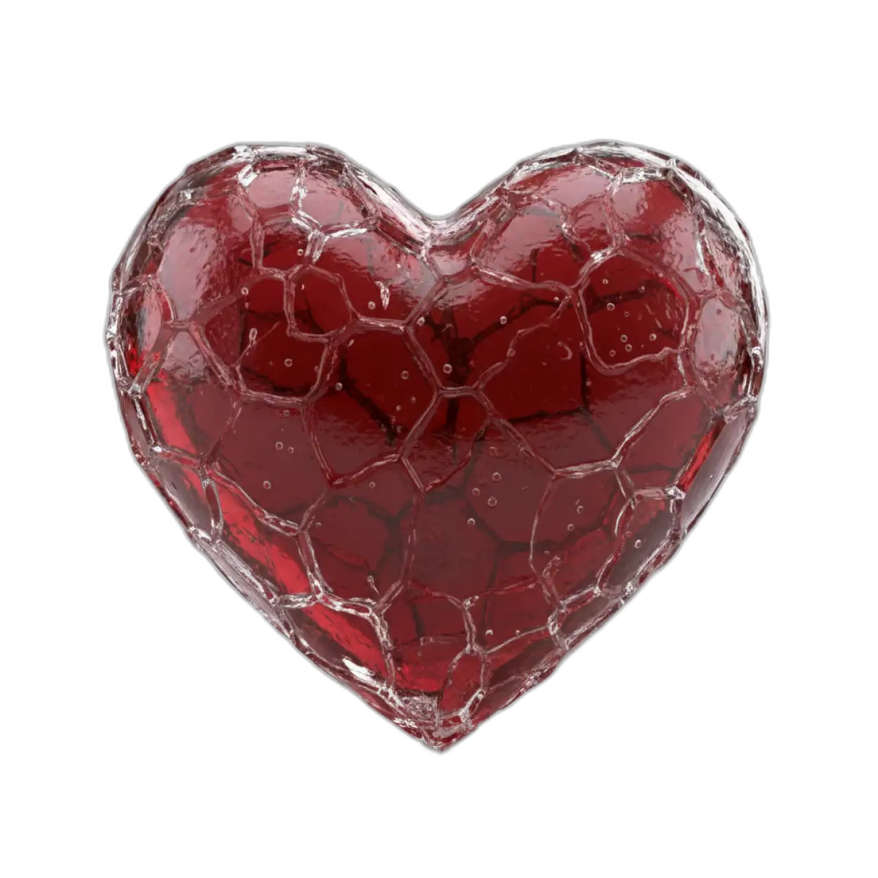 futuristic red heart png unique design transparent