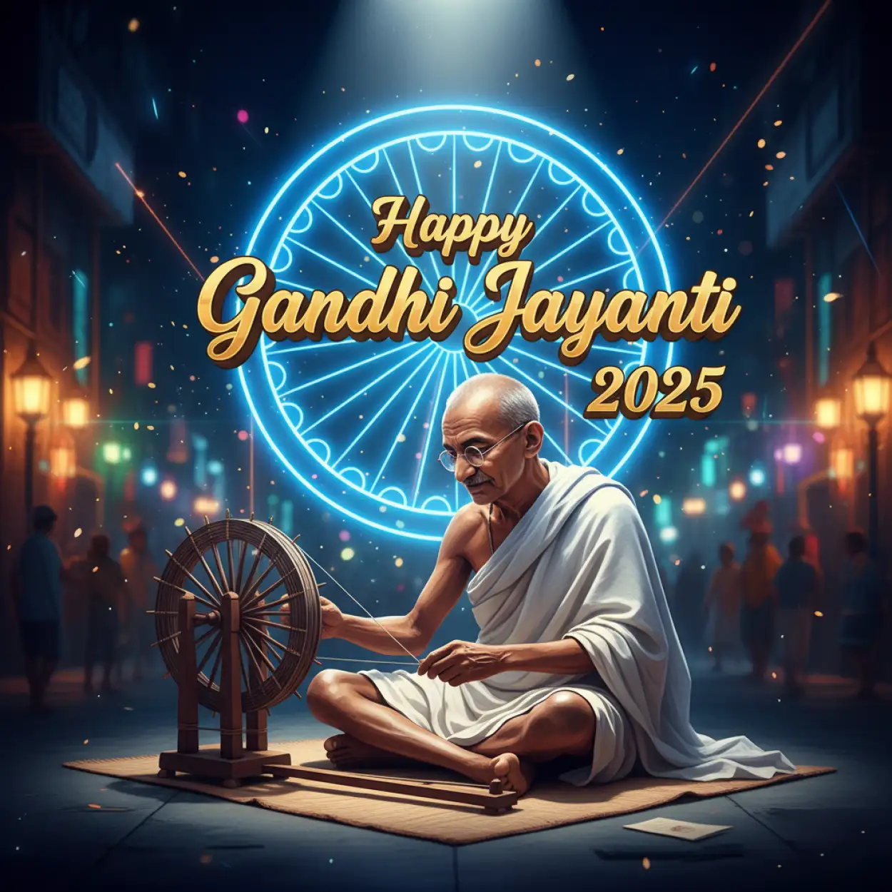 Free Download Gandhi Jayanti 2025 Facebook Status Caption Ideas - High Quality Happy Gandhi Jayanti 2025 Background