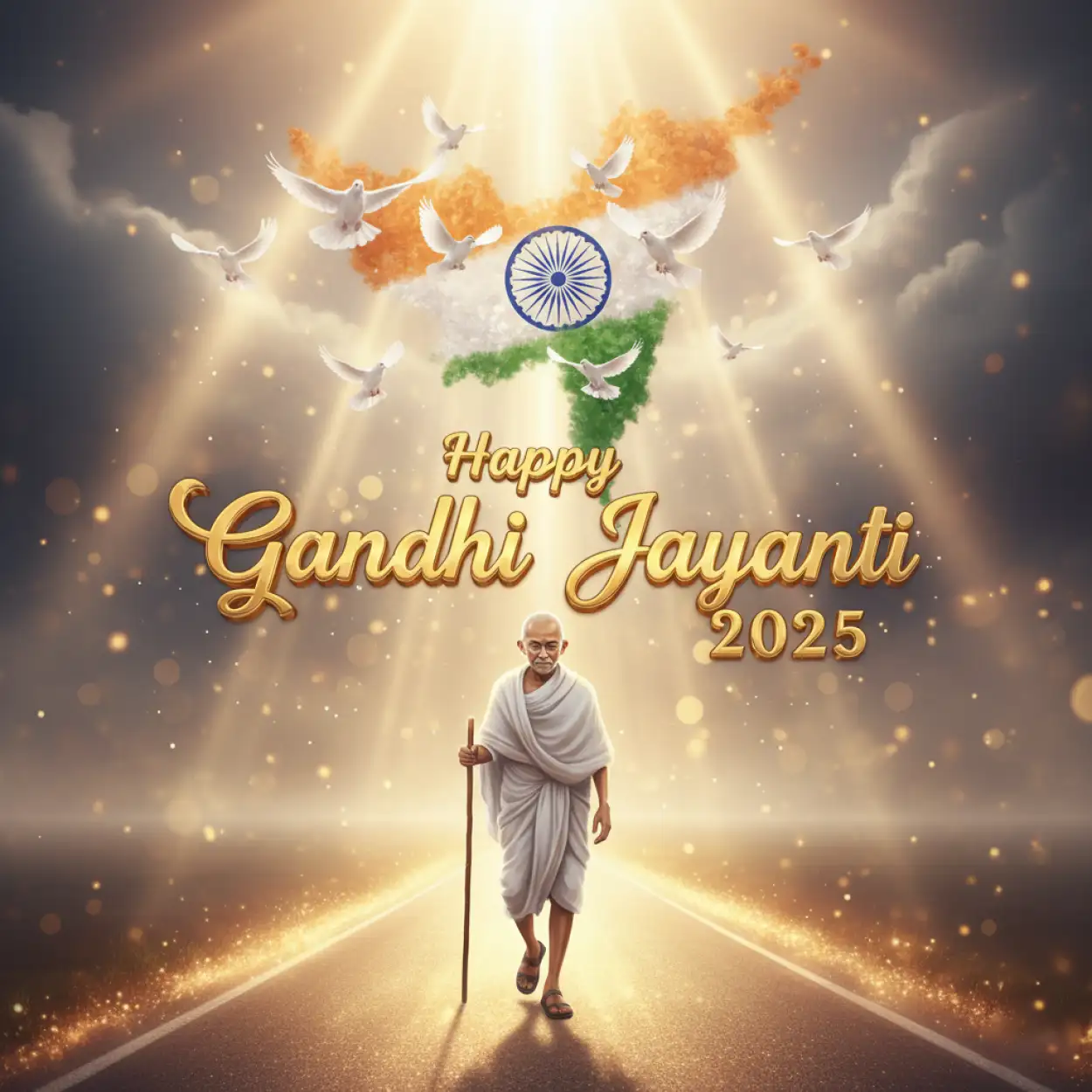 Free Download Gandhi Jayanti 2025 Google Doodle Wallpaper - High Quality Happy Gandhi Jayanti 2025 Background