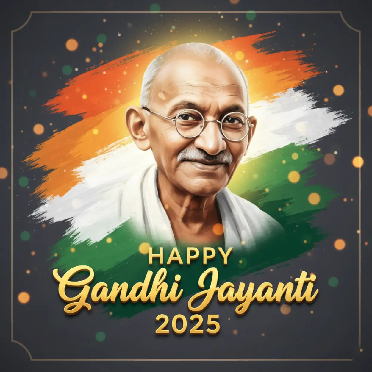 Free Download Gandhi Jayanti 2025 HD Greeting Card Online Free - High Quality Happy Gandhi Jayanti 2025 Background
