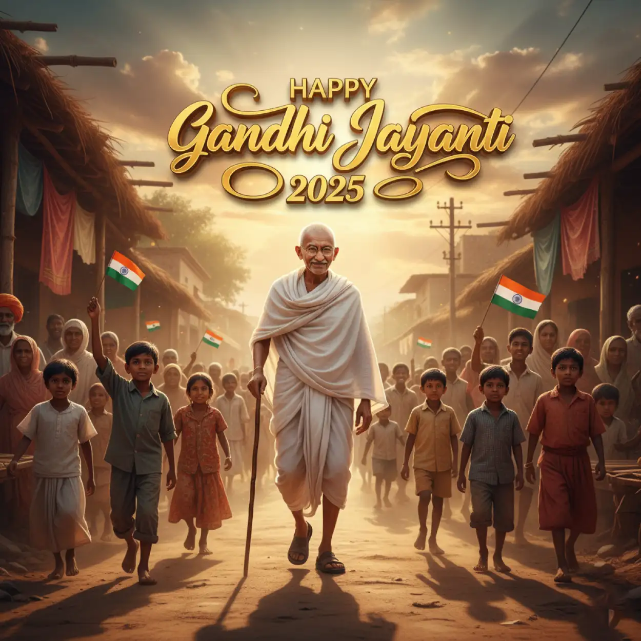 Free Download Gandhi Jayanti 2025 High Resolution PNG Images - High Quality Happy Gandhi Jayanti 2025 PNG Image