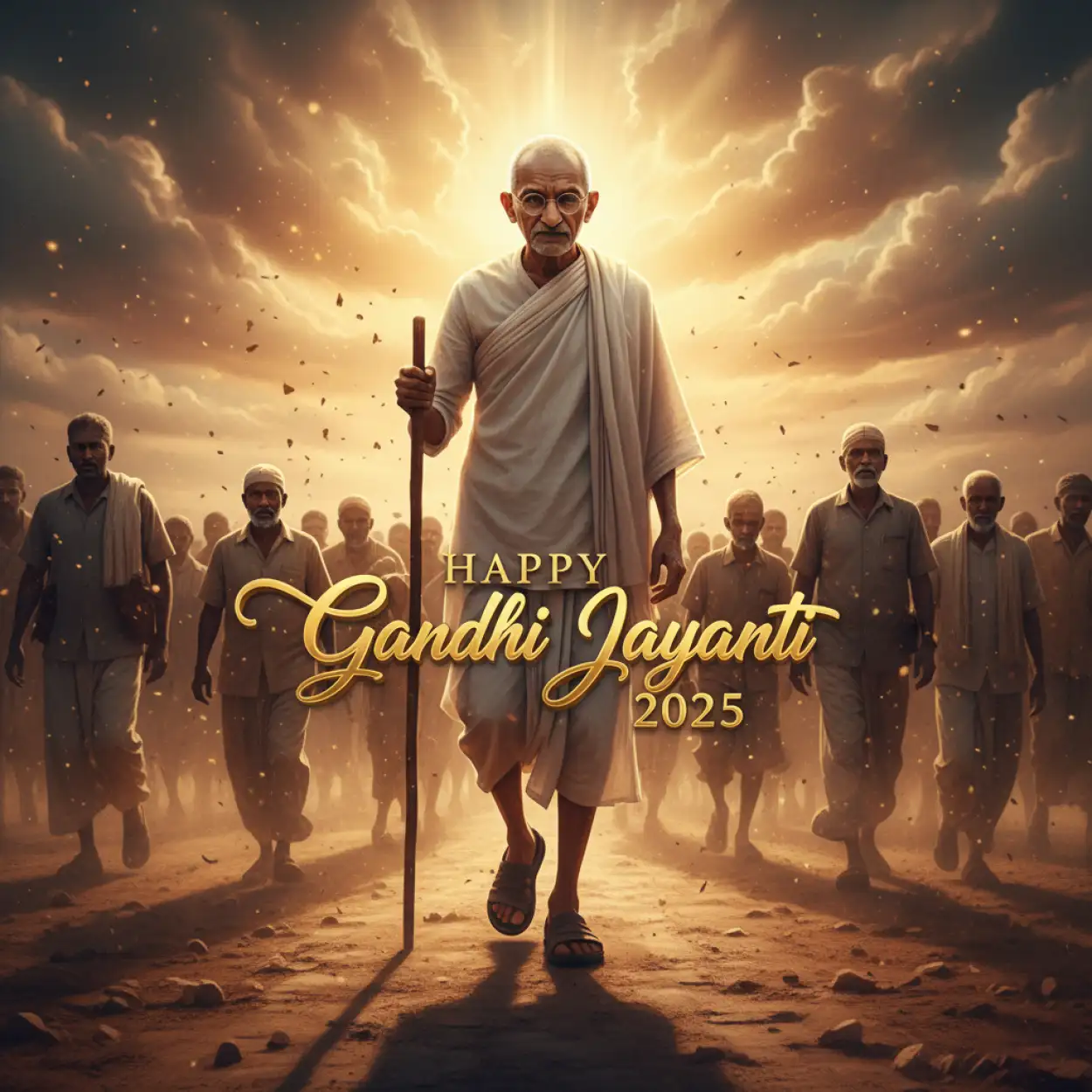 Free Download Gandhi Jayanti 2025 Quotes With Gandhi Ji Photo - High Quality Happy Gandhi Jayanti 2025 Background