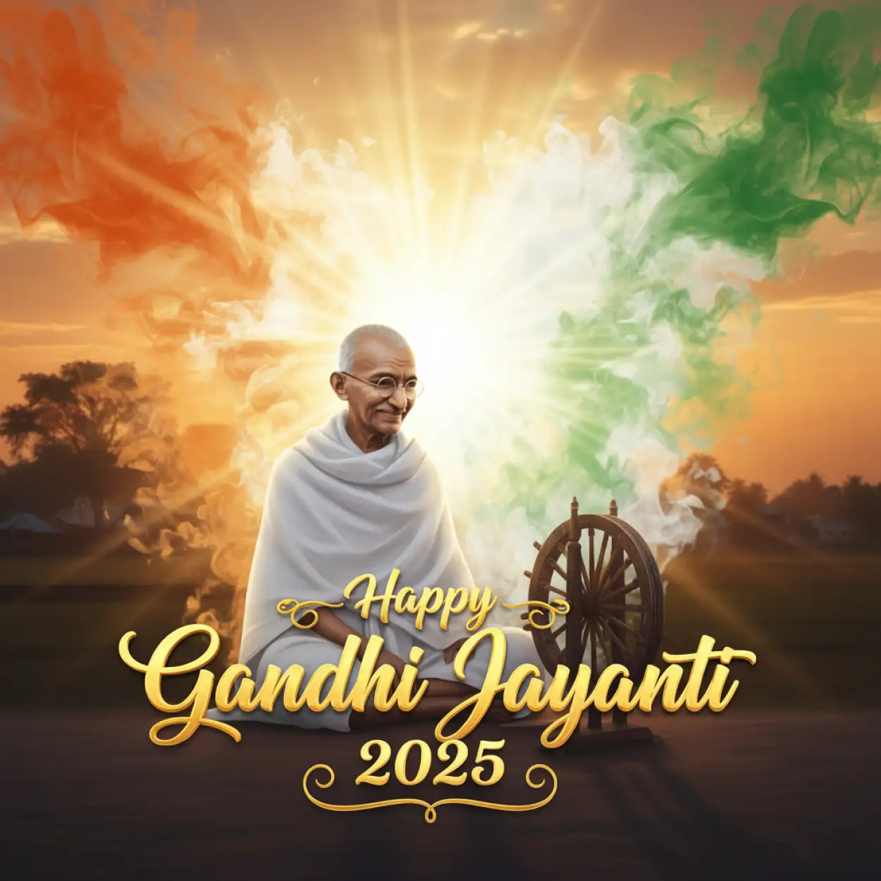 Free Download Gandhi Jayanti 2025 Slogans In Hindi For Poster - High Quality Happy Gandhi Jayanti 2025 Background