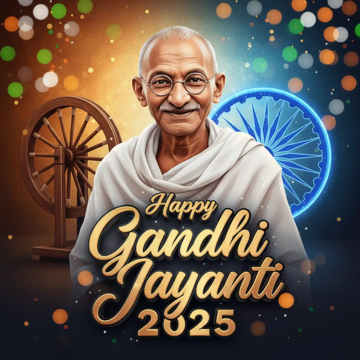 Free Download Gandhi Jayanti 2025 Speech In English For School - High Quality Happy Gandhi Jayanti 2025 Background