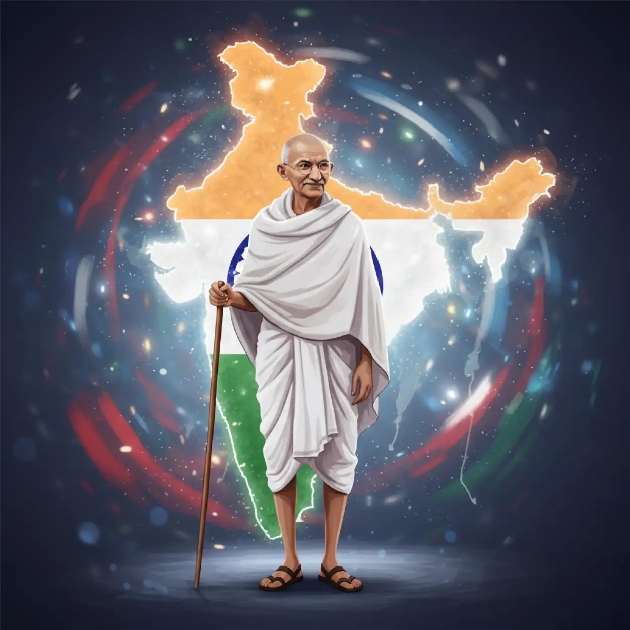 gandhi jayanti celebration background design