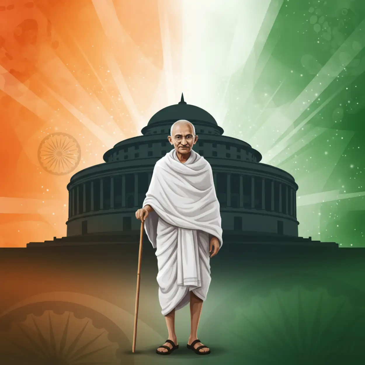 gandhi ji sketch transparent background png