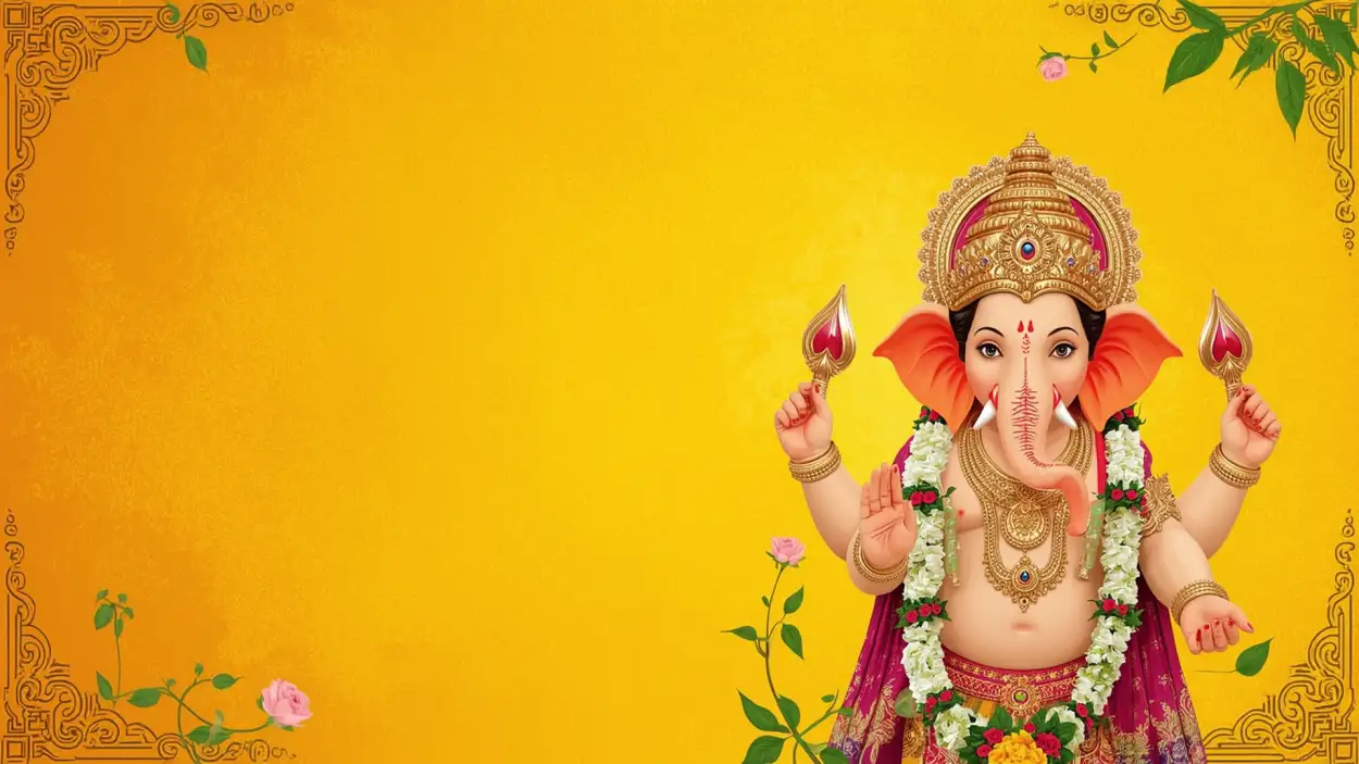 ganesh utsav flex banner background