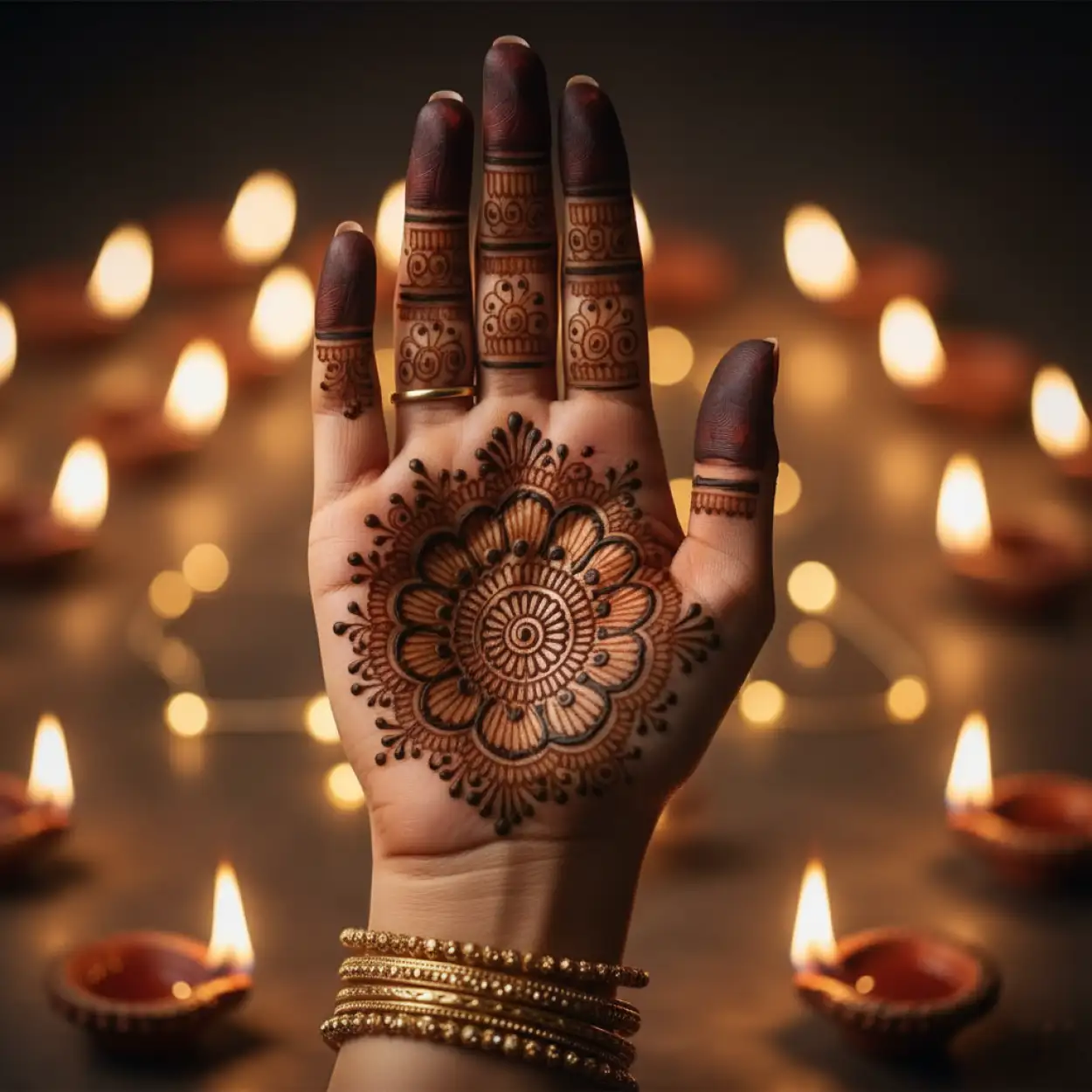 Free Download Geometric Karva Chauth Mehndi Design - High Quality Karva Chauth Mehndi Design Background