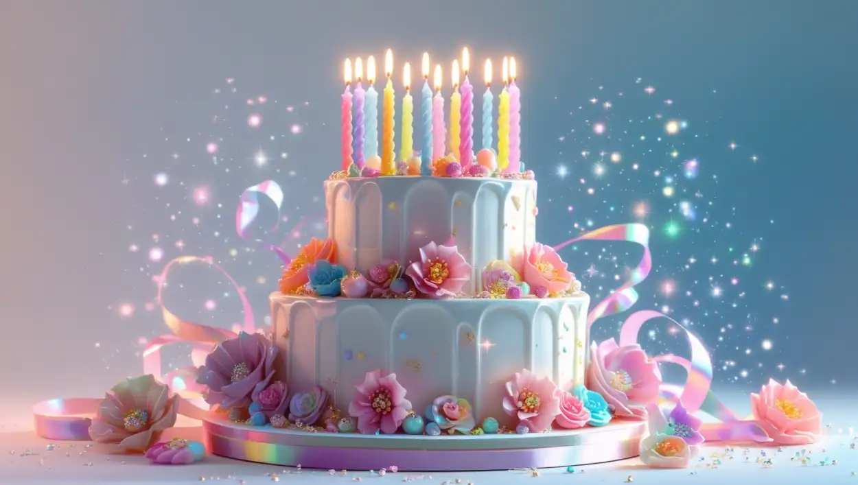 glitter birthday background PNG