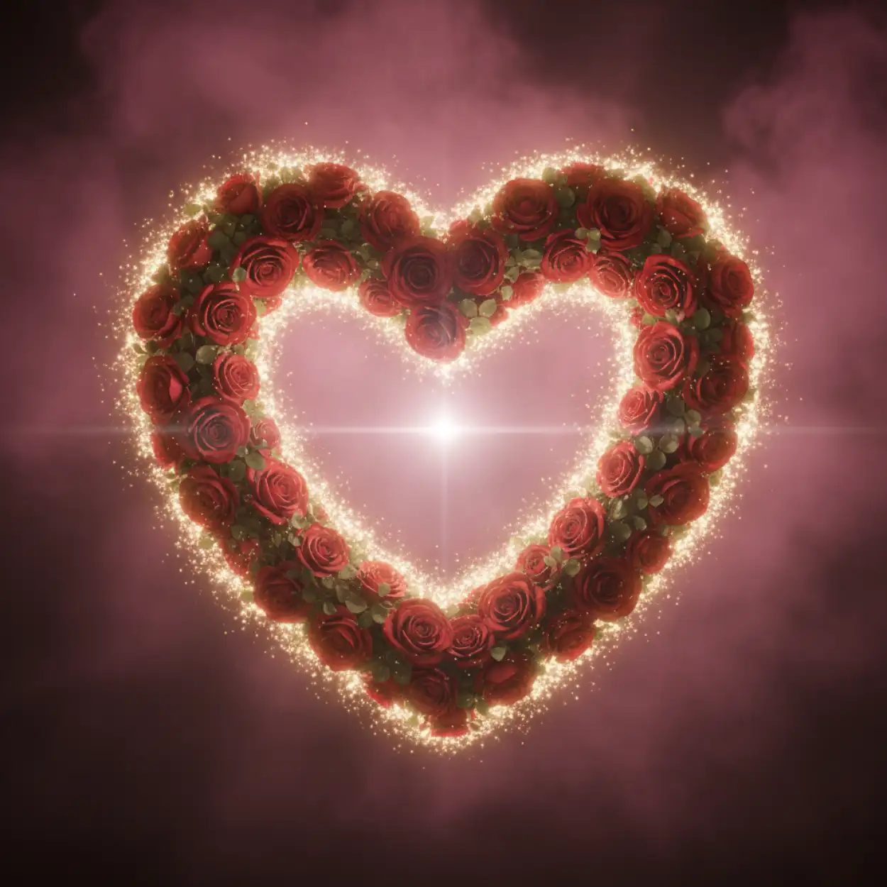 glowing heart frame valentines day background