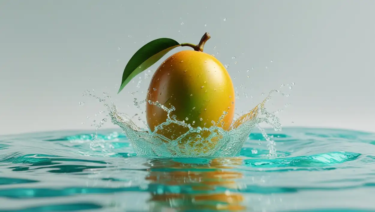 glowing mango background for social media