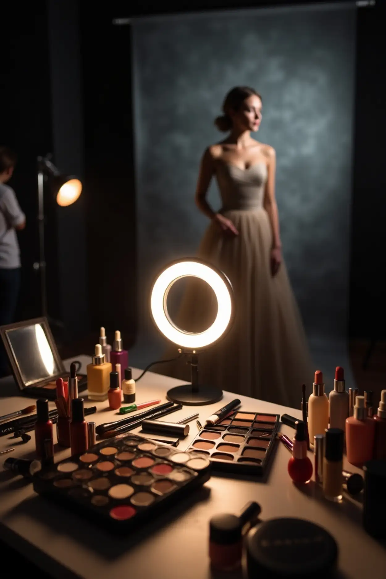 glowing skin makeup background photo