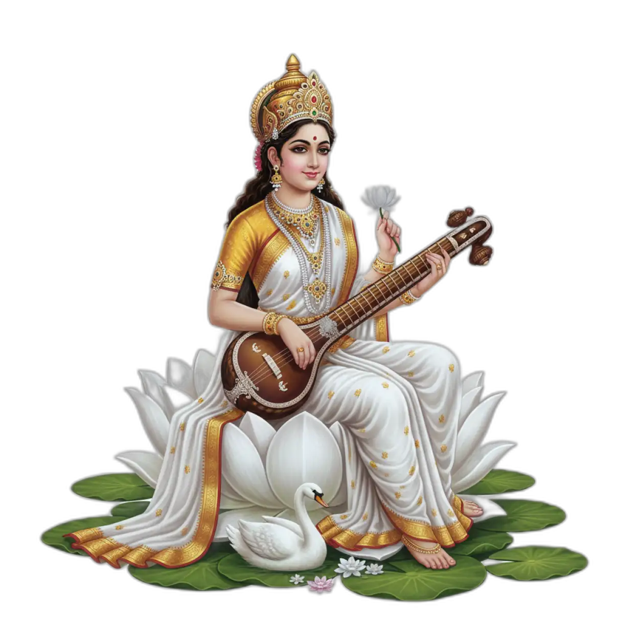 goddess saraswati png for education logo