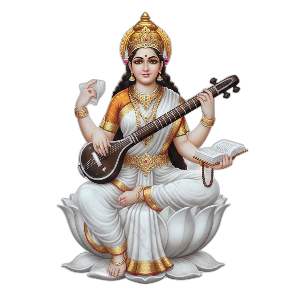 goddess saraswati png for poster design