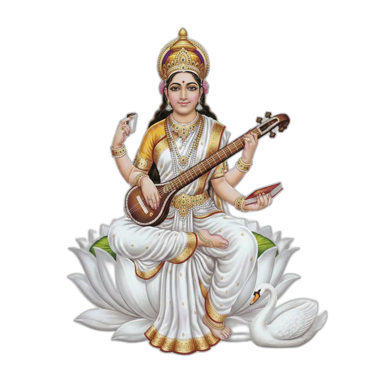 goddess saraswati png indian goddess hd for religious website