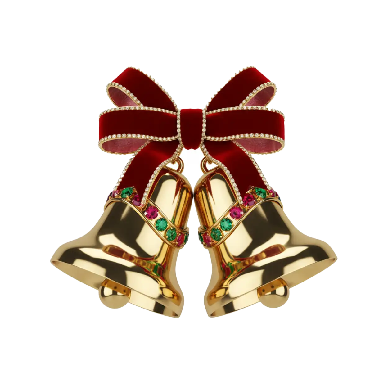 Free Download Golden Christmas Bells Png Free Download - High Quality Hristmas Bells Png PNG Image