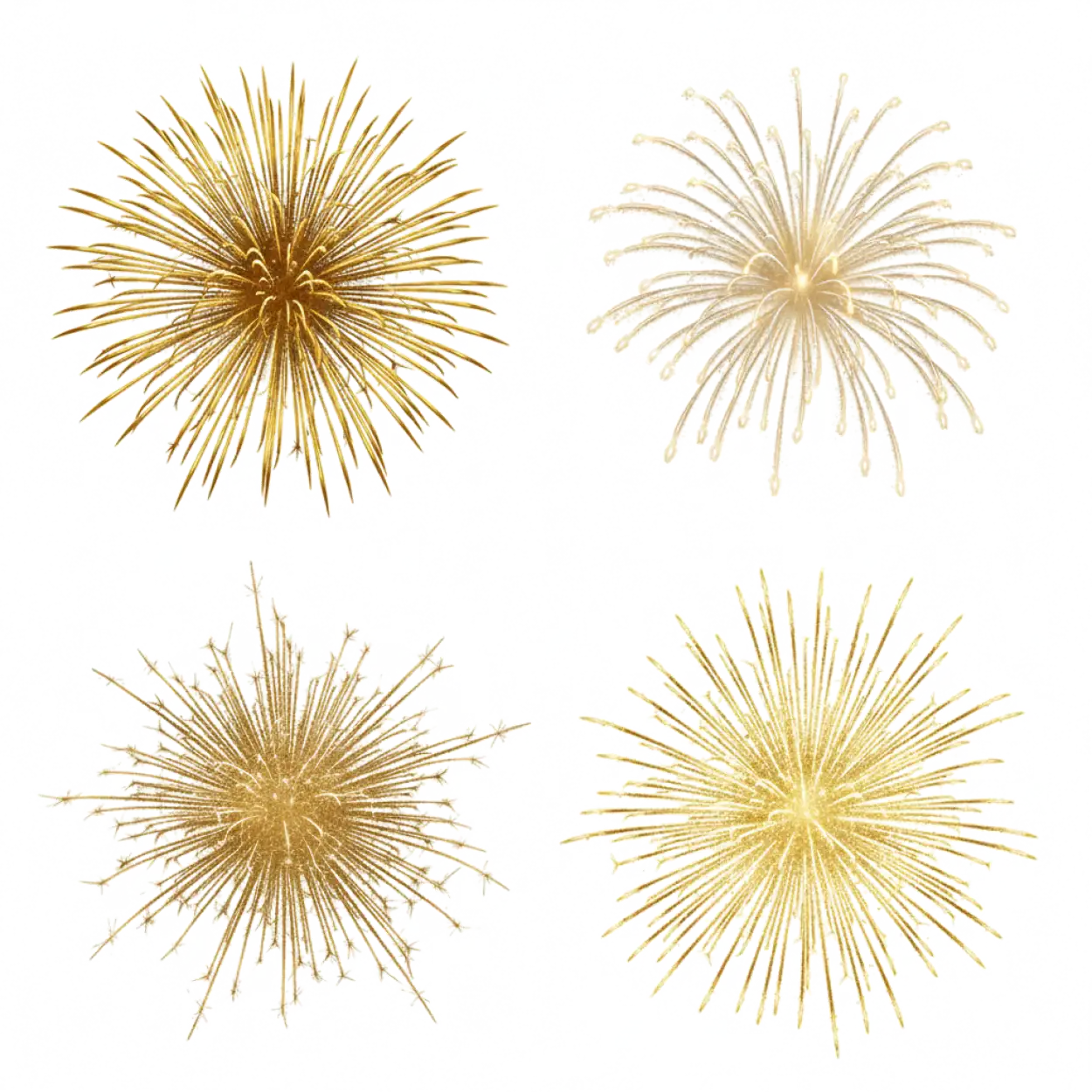 golden fireworks png transparent