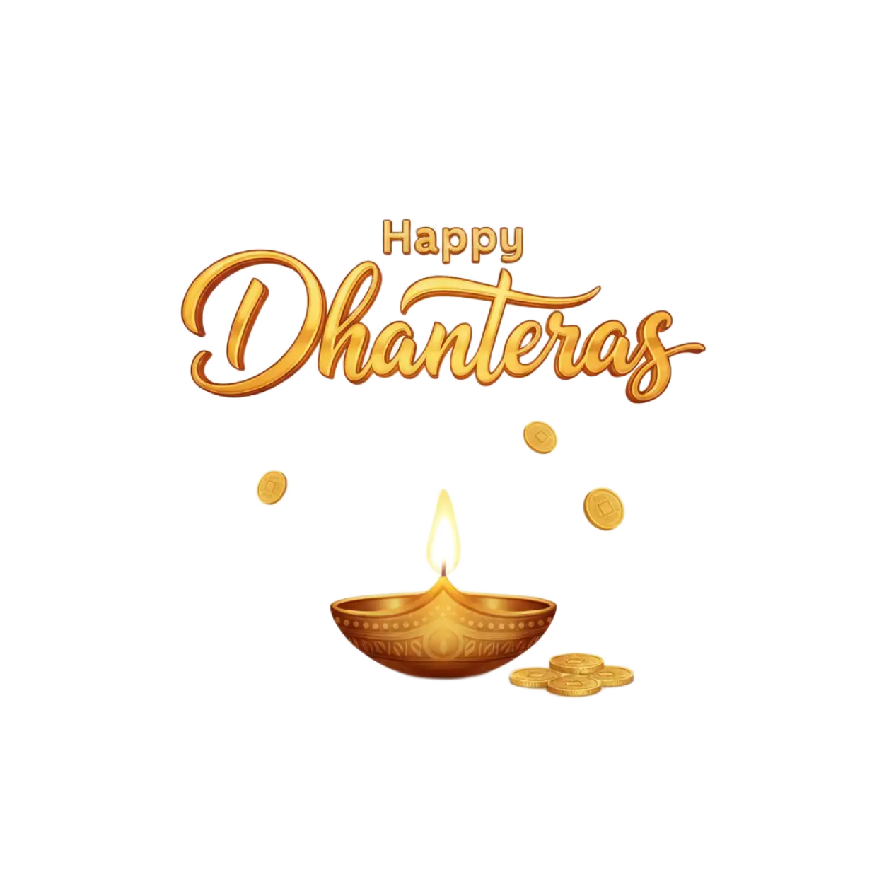 golden happy dhanteras png text design