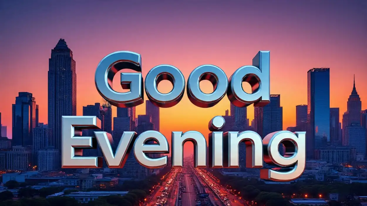 good evening wishes with beautiful scenery