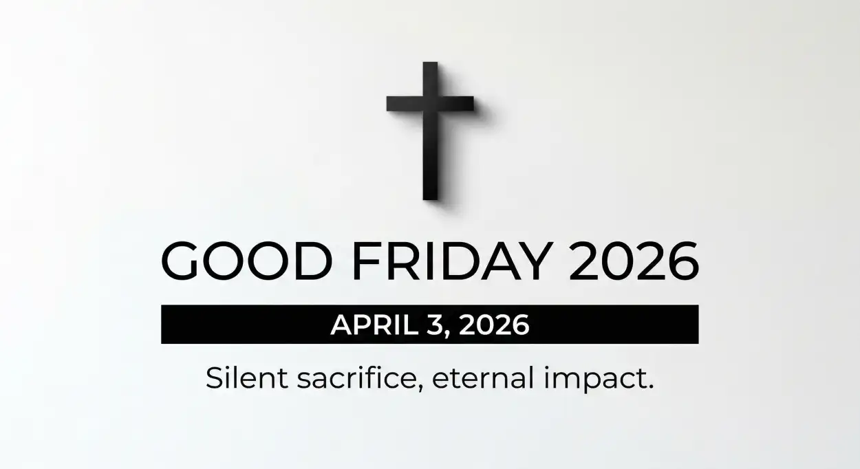 Free Download Good Friday Caption Png Transparent - High Quality Good Friday 2026 Transparent PNG