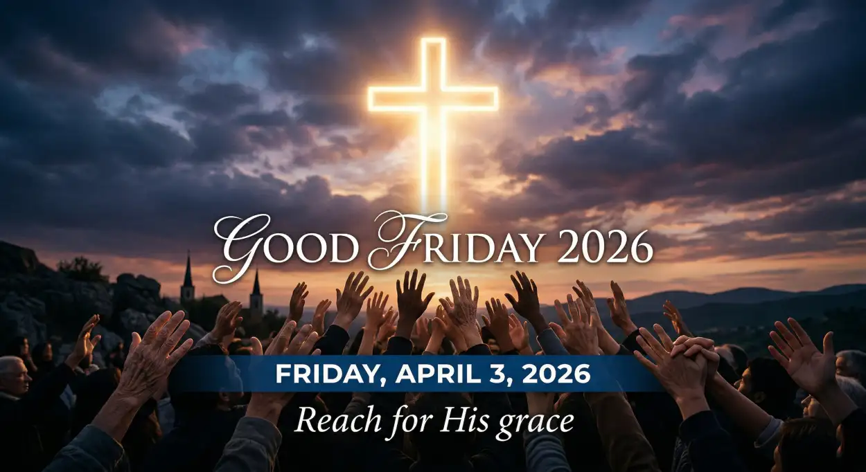 Free Download Good Friday Flyer Png Transparent - High Quality Good Friday 2026 Transparent PNG