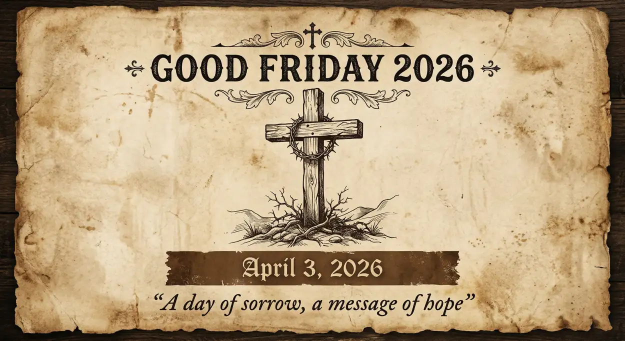 Free Download Good Friday Text Png Hd Free - High Quality Good Friday 2026 Transparent PNG