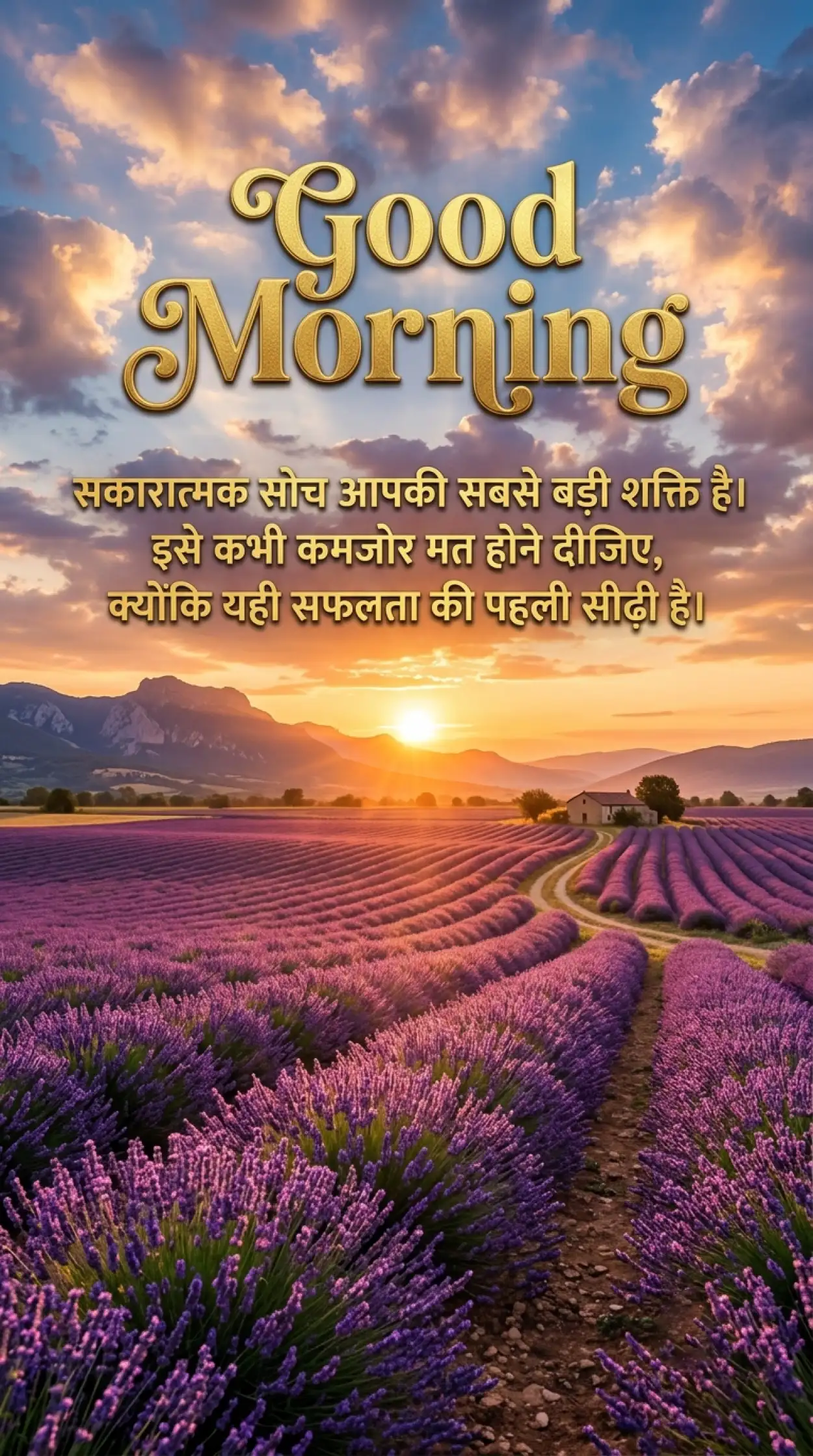 Free Download Good Morning Blessings Hindi - High Quality Good Morning Motivational Quotes Hindi Image
