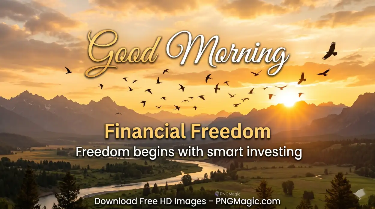 Free Download Good Morning Financial Freedom Quotes - High Quality Good Morning Investment Quotes Image