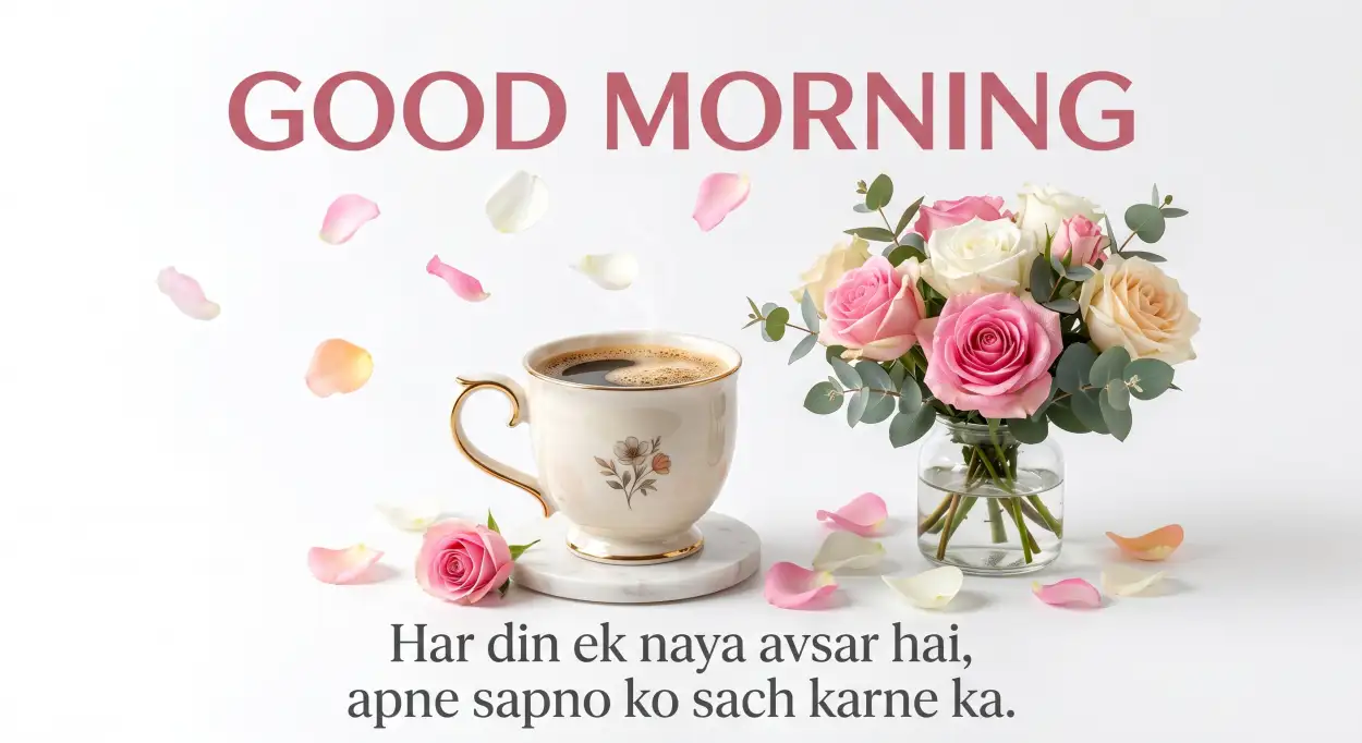 Free Download Good Morning Flowers And Coffee For Loved Ones - High Quality Good Morning Flowers And Coffee Image