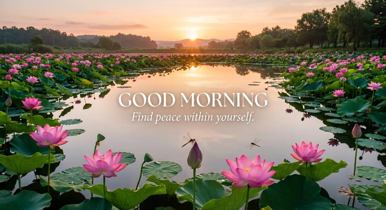 Free Download Good Morning Lotus Flowers - High Quality Good Morning Nature Image