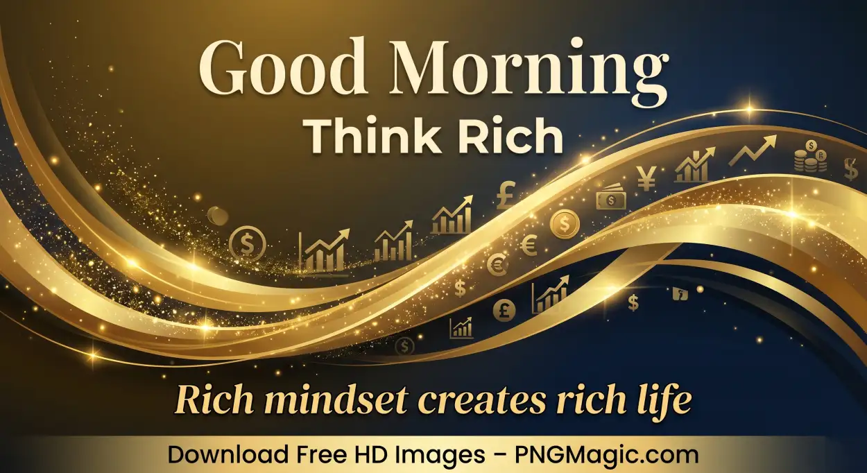 Free Download Good Morning Quotes For Rich Mindset Thinking - High Quality Good Morning Investment Quotes Image