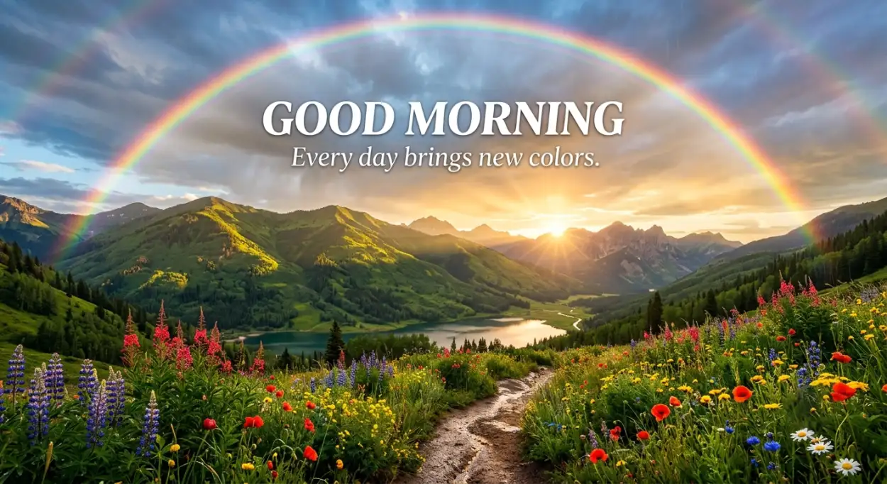 Free Download Good Morning Rainbow Scenery - High Quality Good Morning Nature Image