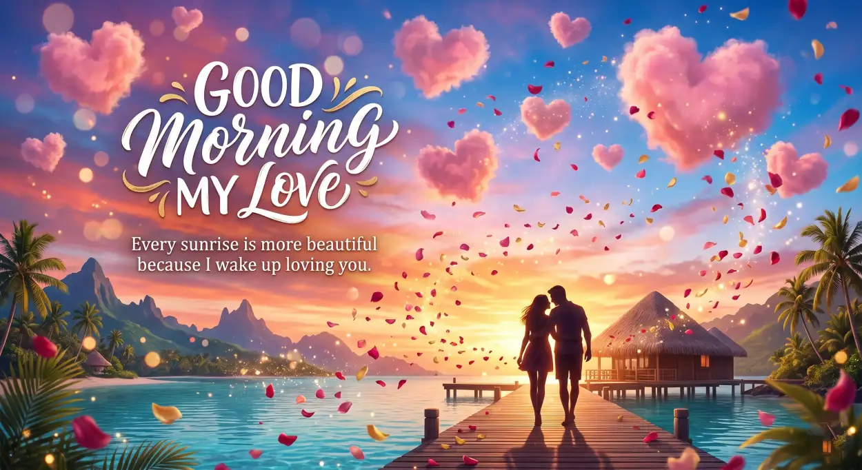 Free Download Good Morning Romantic Wishes For Girlfriend - High Quality Good Morning Love Messages Image