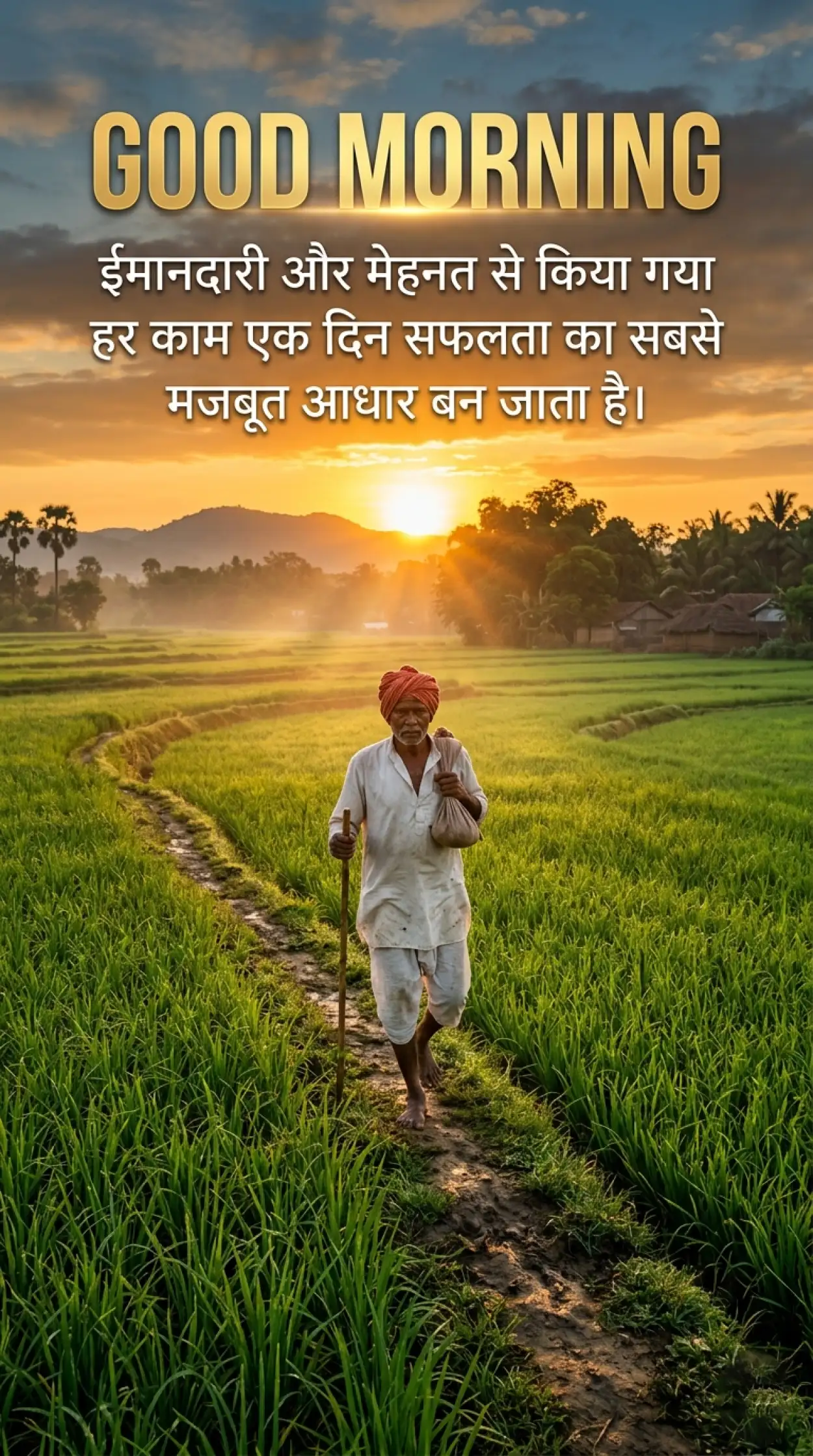 Free Download Good Morning Thoughts In Hindi - High Quality Good Morning Motivational Quotes Hindi Image