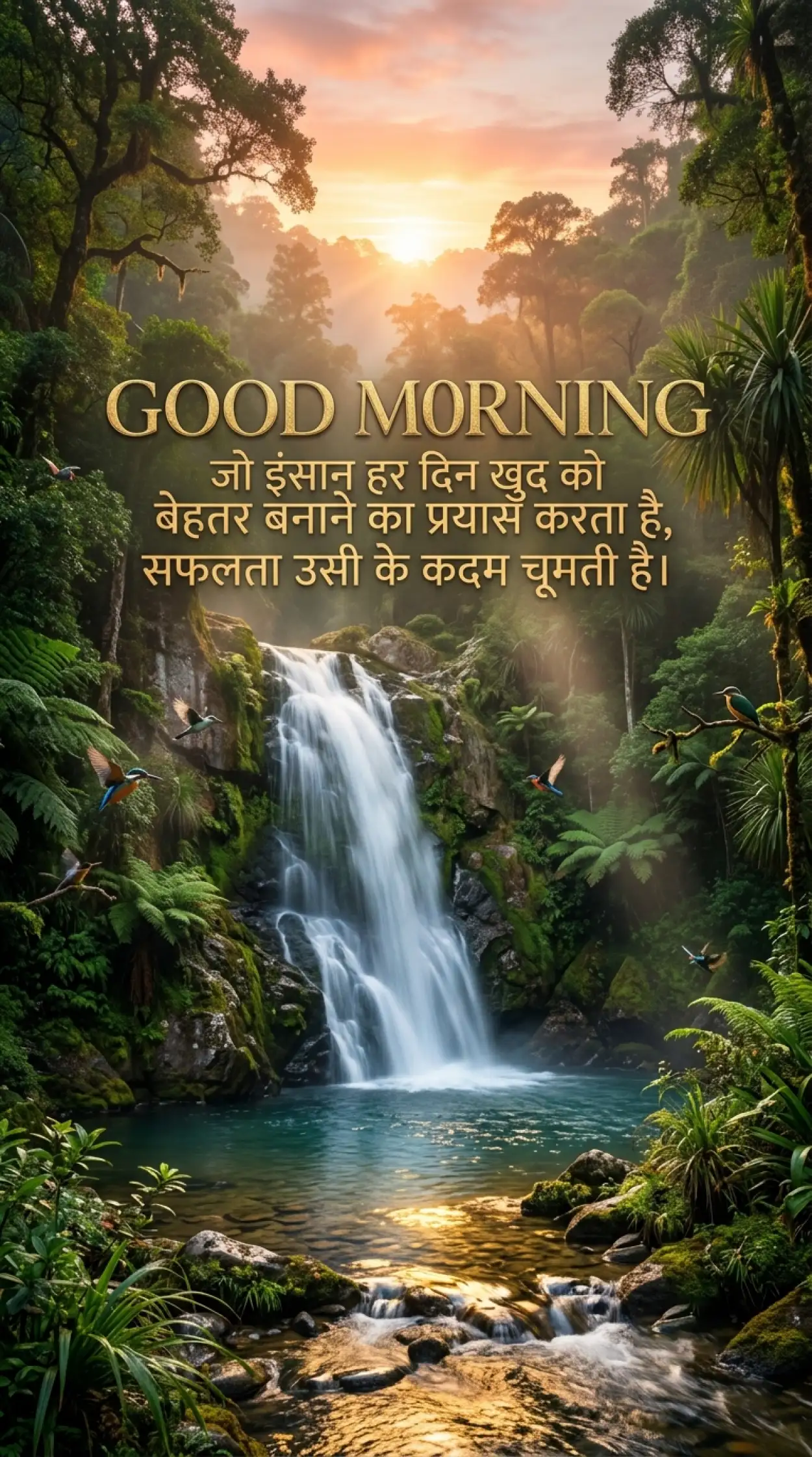 Free Download Good Morning Wishes Hindi - High Quality Good Morning Motivational Quotes Hindi Image