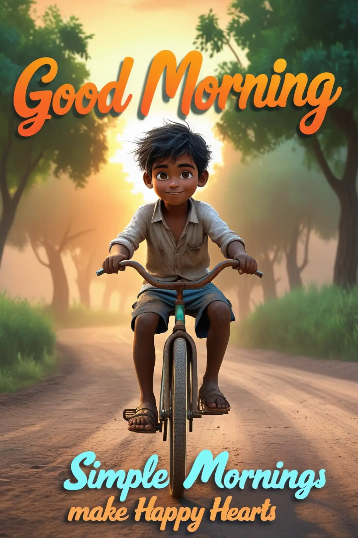 good morning wishes with sun rise background