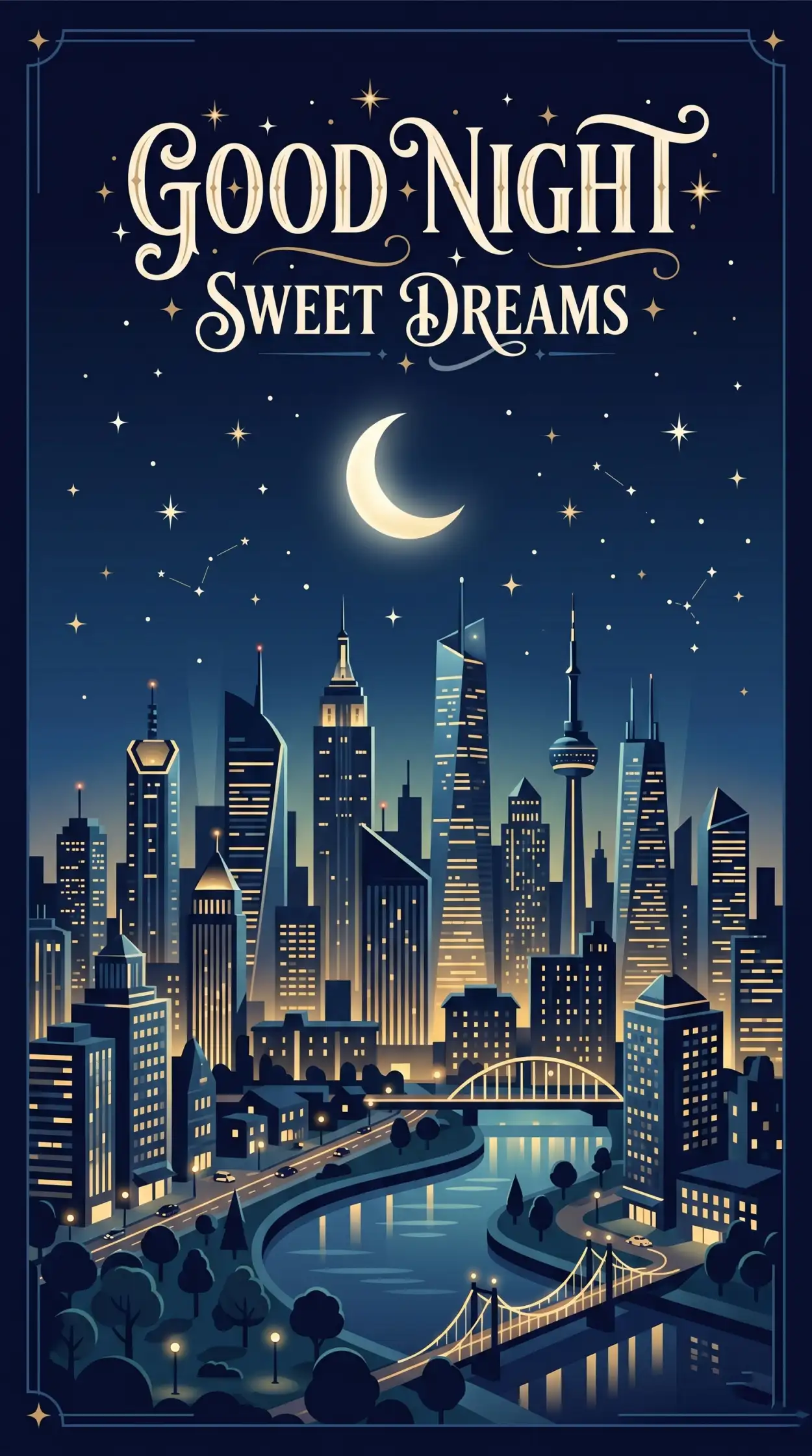 Free Download Good Night Sweet Dreams Glowing Moon Wallpaper - High Quality Good Night Sweet Dreams Image