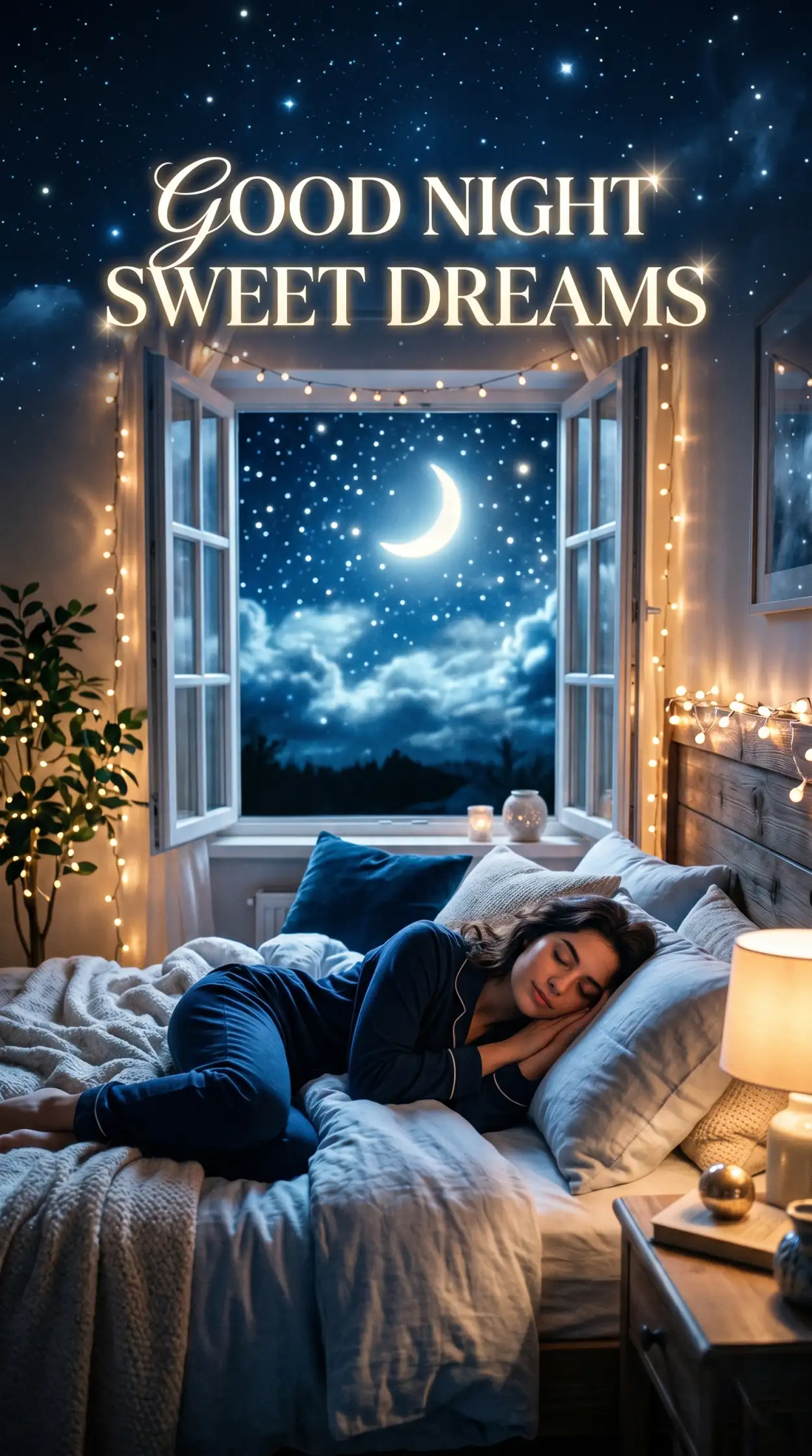 Free Download Good Night Sweet Dreams With Stars - High Quality Good Night Sweet Dreams Image