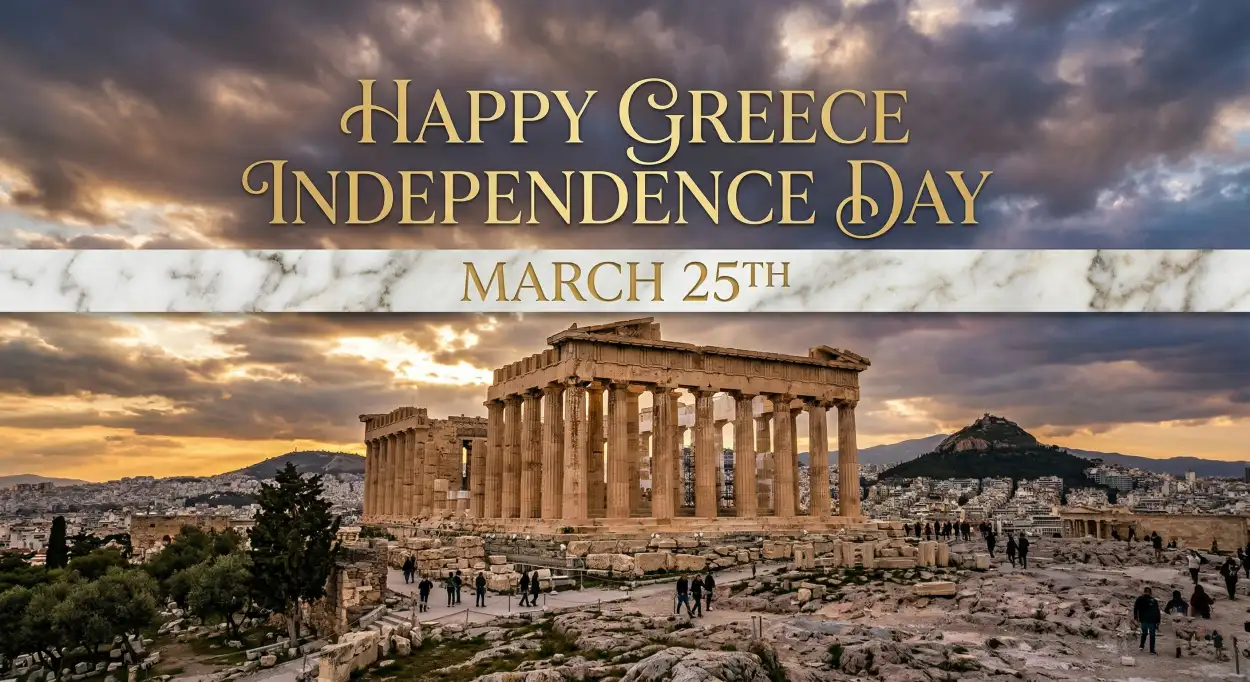 Free Download Greek Independence Day Messages 2026 - High Quality Happy Greece Independence Day 2026 Image