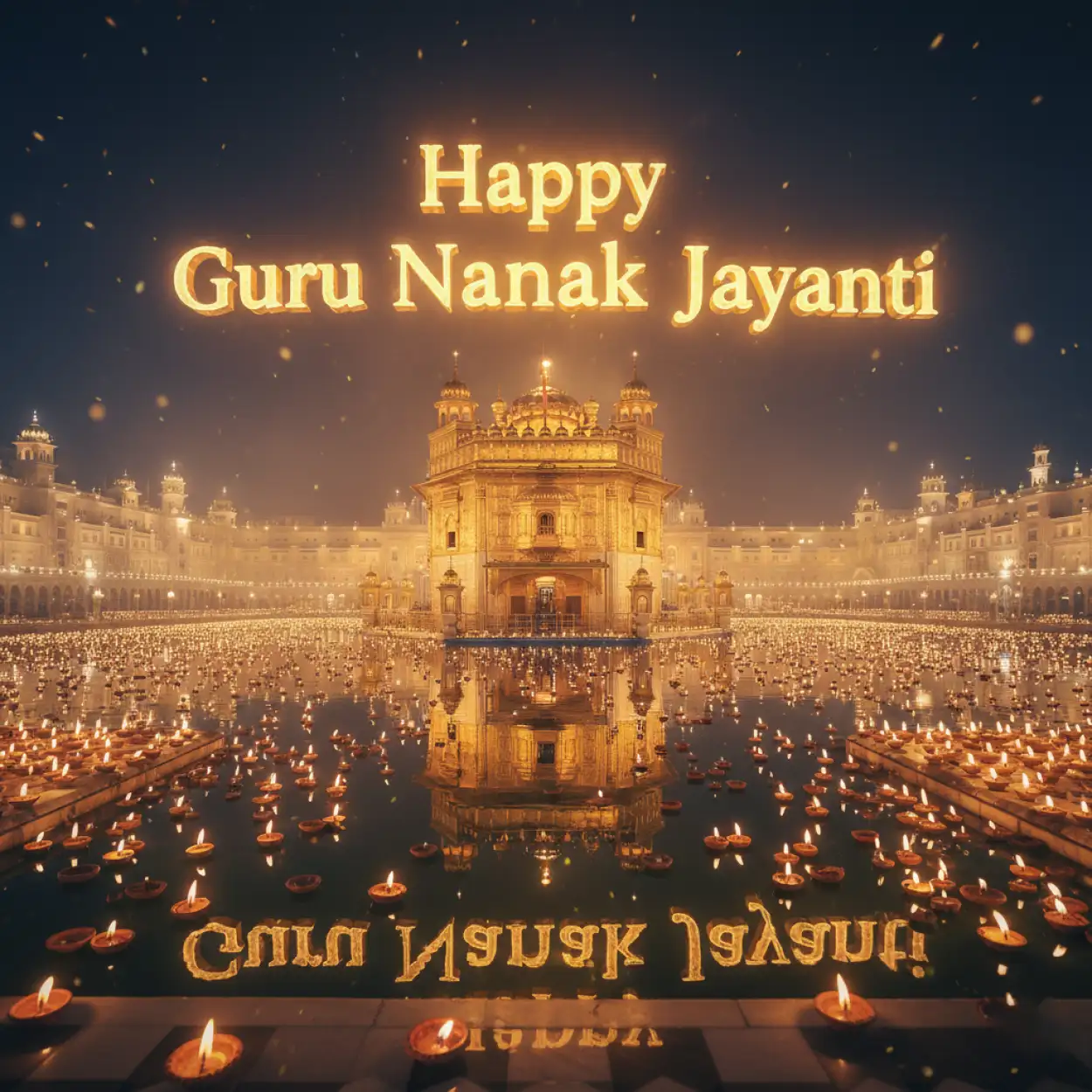 guru nanak jayanti 2025 3d logo design png